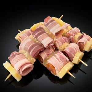 Espetadas de Frango com Bacon